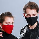 Cotton PM2.5 Black Mouth Mask Anti Dust Activated