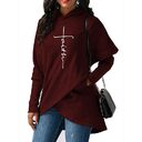 Irregular hooded sweater