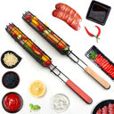 New Mesh Wooden Handle Sausage Clip Barbecue BBQ