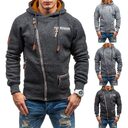 Hooded Sweater Personality Side Zipper Cationic Flower Gauze
