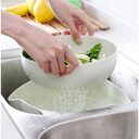 Double thickening drain basket washing kitchen basin creative