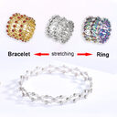 2 In 1 Folding Retractable Rings Bracelet Magic