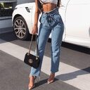 vintage tassels high waist jeans with gu charge