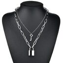 Padlock necklace key