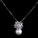 Pearl zircon necklace