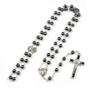 Black rosary necklace religious
