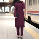 Muslim women's suit abaya two-piece