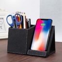 Leather Pen Holder Wireless Charger Phone And Fast