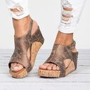 Roman Sandals Female Fish Mouth Thick Bottom Wedges