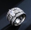European and American couples combination rings Engagement zircon