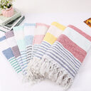 Cotton striped beach towel 100x180cm