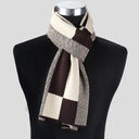 Plaid men scarf knitted