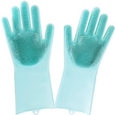 Silicone dishwashing gloves pet brush