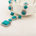 Turquoise Necklace Vintage Diamond