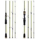 4 section fishing rod road sub short carbon