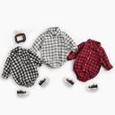 Infant Clothing Autumn and Winter Plaid Baby Boy