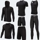 Running Workout Clothes Men 7pcs Compression Basketball Games