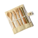 Bamboo Utensils Wooden Travel Cutlery Set Reusable