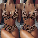 Leopard print swimsuit bikini