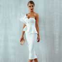 Bandage Dress Rayon Evening Party Women Bodycon Sets