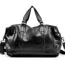 Large-capacity business handbag leather travel bag gym fashion