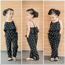 Fashion Summer Kids Girls Clothing Sets Cotton Sleeveless
