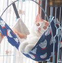 Cat hammock hanging nest cage with bed litter