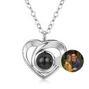 S925 Silver Romantic Photo Projection Necklace Heart Shaped