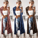Women's fashion velvet jacket autumn long coat stitch