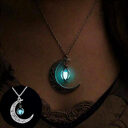 Fashion Moon Natural Glowing Stone Healing Necklace Women