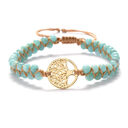 Tree Charm Bracelets African Japser String Braided Yoga