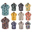 Men Short sleeved beach shirts New printed T