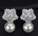 Pearl Earrings for Women with Luxury Fireworks Shaped