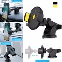 Car Phone Holder Long Rod Telescopic Dashboard Suction