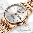 Women Dress Watch Rose Gold Stainless Steel Wlisth