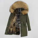 Winter Jacket Women Real Fur Coat Long Parka