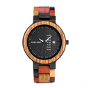 Casual wooden watch men's week calendar garden unique