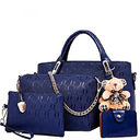 new Korean fashion handbags embossed four piece ladies