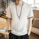 Chinese style embroidery buckle short sleeves Thin section