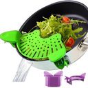 Universal Silicone Clip-on Pan Pot Strainer Anti-spill Pasta