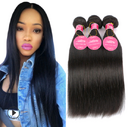 Real human hair straight wave curtain natural color