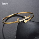 Name Bracelet Personalized Bangles Stainless Steel Jewelry