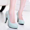 Bow high heels