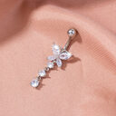 Butterfly Zircon Navel Ring Human Body Piercing Jewelry