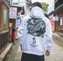 New Hoodies Men Chinese Letter Hooded High Street