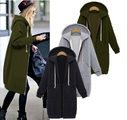 Hooded long-sleeved winter sweater women's jacket