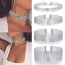 Fashion Women Full Crystal Rhinestone Choker Necklace Wedding