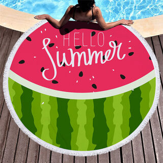 Printed beach towel microfiber bath cushion