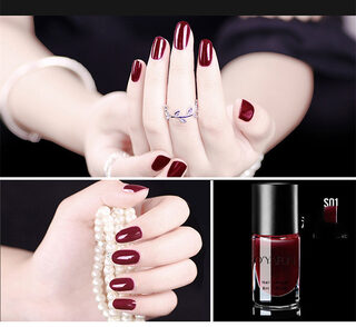 Ouyafei New Nail Polish, Quick-Drying, Long-Lasting, Tearable Nail Polish, No Baking Nail Polish Sequins