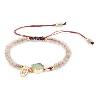 New Jewelry 4Mm Faceted Stone Bracelet Hand-Woven